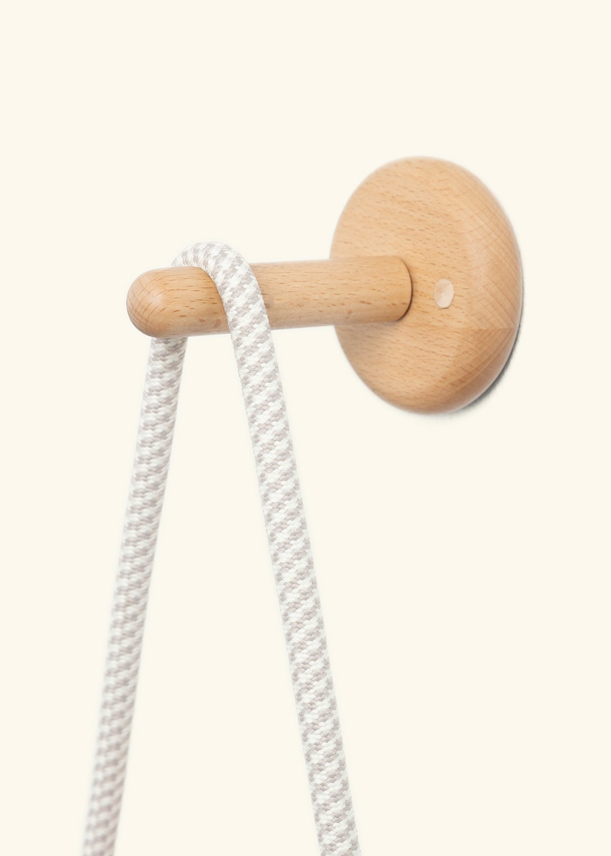 Beach Wood Wall Mount with Sandstone Rope