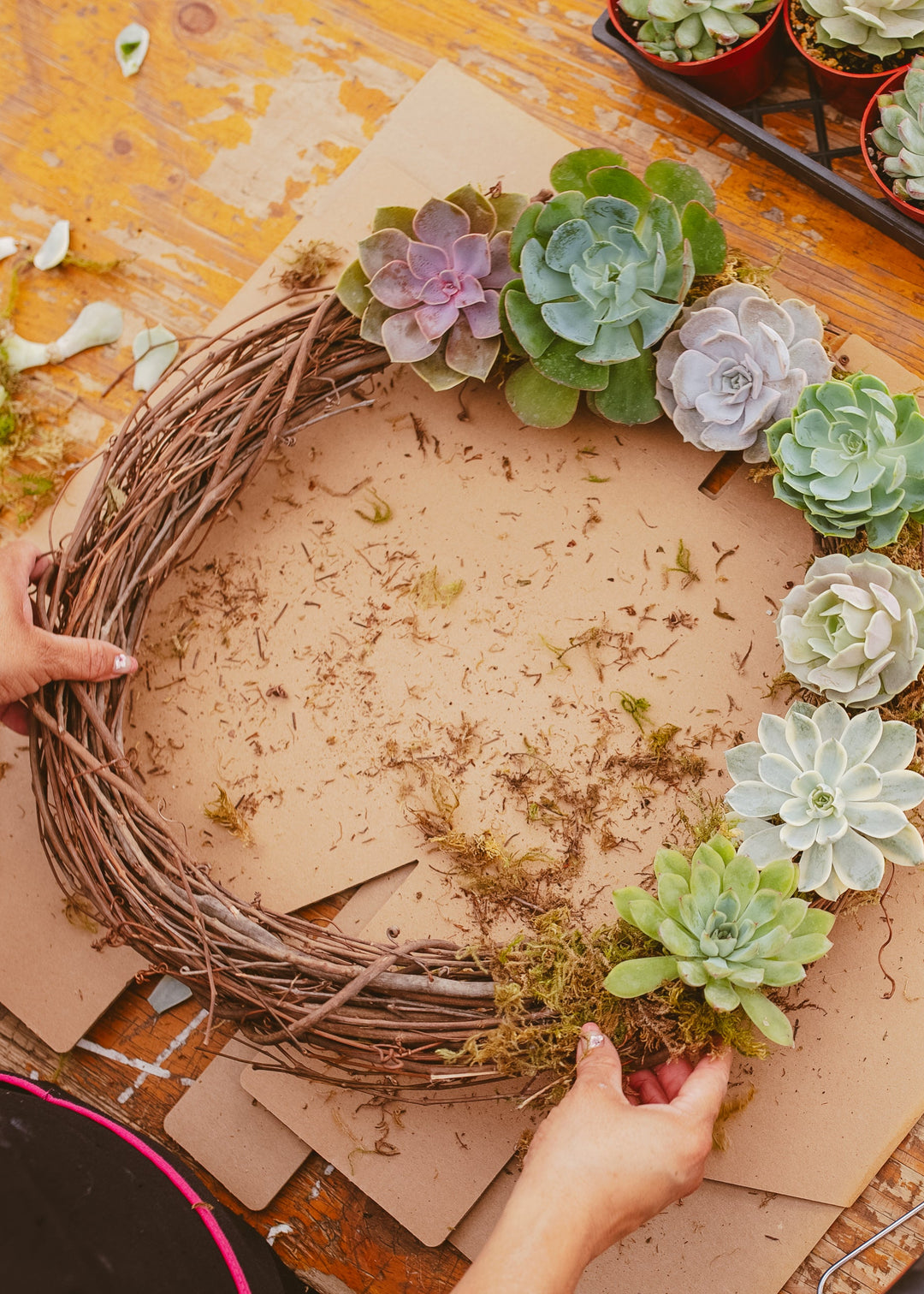 Handmade Succulent Wreath