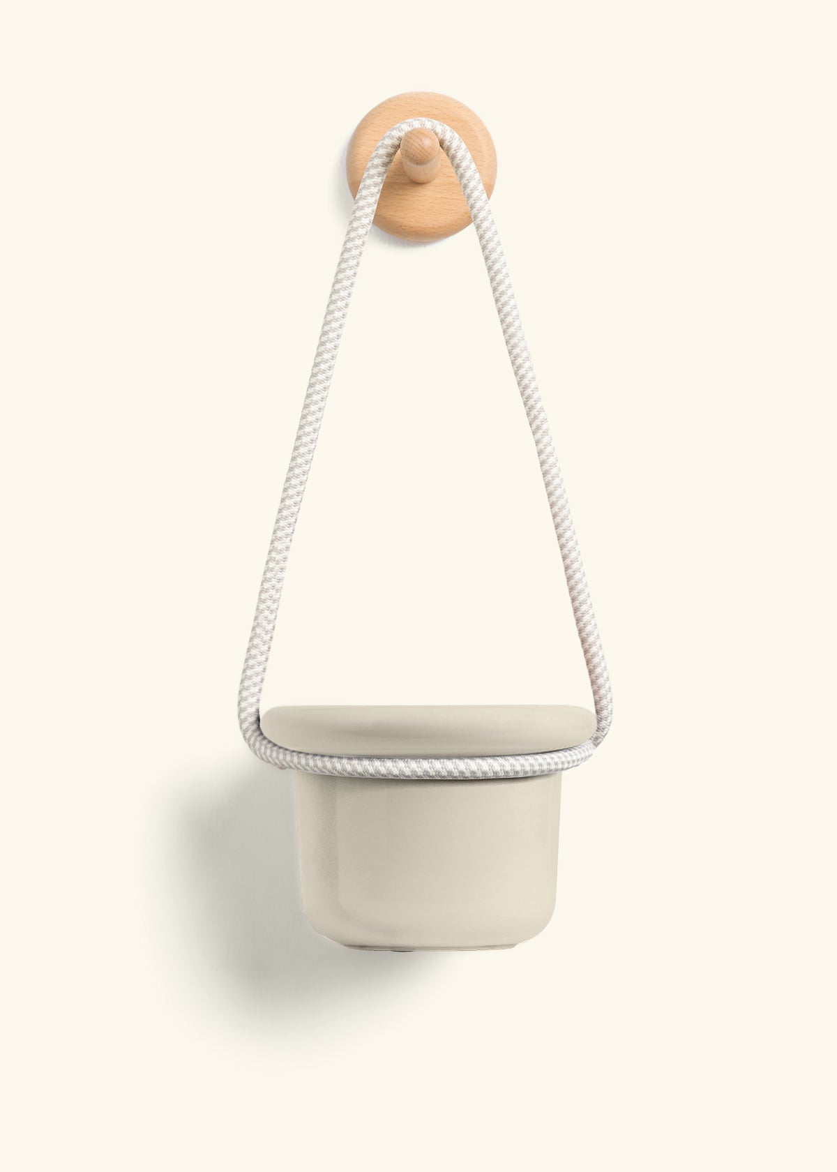 Hanging Fat Lip Planter, Oat